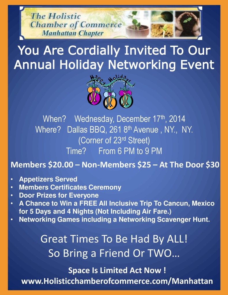 Holistic Chamber of Commerce Annual Holiday Networking Event
