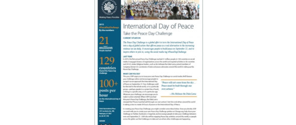 What is the Peace Day Challenge?